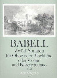 Babell: 12 Sonatas Volume 1 (1-3) for Oboe published by Amadeus