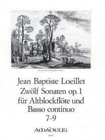 Loeillet: 12 Sonatas Opus 1 Volume 3 for Treble Recorder published by Amadeus