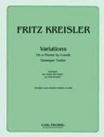 Tartini: Variations On A Theme By Corelli for Violin published by Fischer