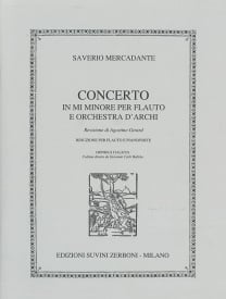 Mercadante: Concerto in E minor Opus 57 for Flute published by Suvini Zerboni