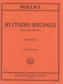 Mazas: 30 Etudes Speciales Opus 36/1 for Viola published by IMC