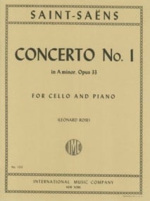 Saint-Saen: Cello Concerto No 1 in A minor Opus 33 published by IMC