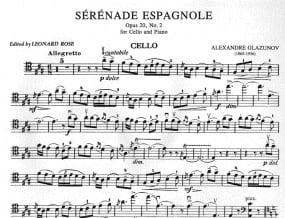 Glazunov: Serenade Espagnole Opus 20/2 for Cello published by IMC