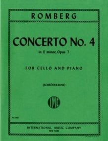 Romberg: Concerto No 4 in E Minor Opus 7 for Cello published by IMC