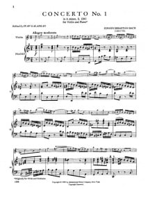 Bach: Concerto in A Minor BWV1041 for Violin published by IMC