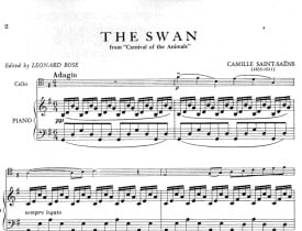 Saint-Saens: The Swan (Le Cygne) for Cello published by IMC