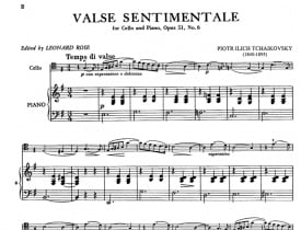 Tchaikovsky: Valse Sentimentale Opus 51/6 for Cello published by IMC