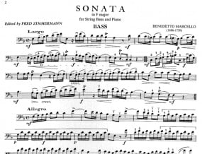 Marcello: Sonata in F for Double Bass published by IMC