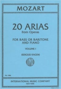 Mozart: Arias from Operas Volume 1 for Bass or Baritone Voice published by IMC