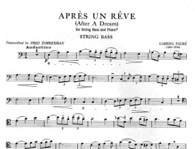 Faure: Apres Un Reve for Double Bass published by IMC