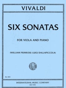 Vivaldi: 6 Cello Sonatas arranged for Viola published by IMC