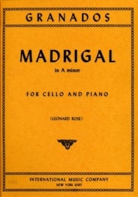 Granados: Madrigal in A Minor for Cello published by IMC