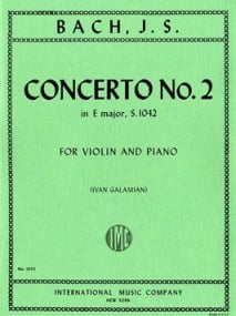 Bach: Concerto in E major BWV1042 for Violin published by IMC