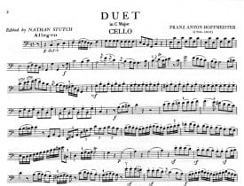 Hoffmeister: Duet in C Major for Violin and Cello published by IMC