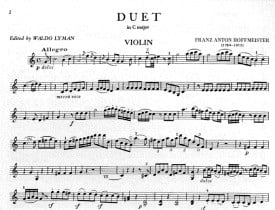 Hoffmeister: Duet in C Major for Violin and Cello published by IMC