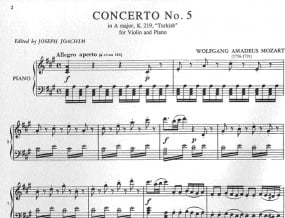 Mozart: Concerto No 5 in A KV219 for Violin published by IMC