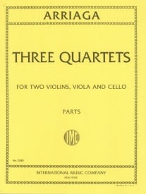 Arriaga: 3 String Quartets published by IMC