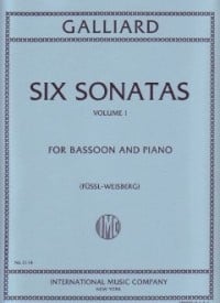 Galliard: 6 Sonatas Volume 1 for Bassoon published by IMC