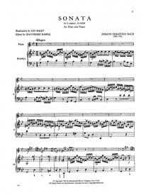 Bach: Sonata in G Minor BWV1020 for Flute published by IMC
