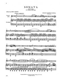 Vanhal: Sonata in Bb for Clarinet published by IMC