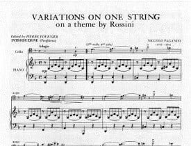 Paganini: Variations On One String On A Theme by Rossini for Cello published by IMC