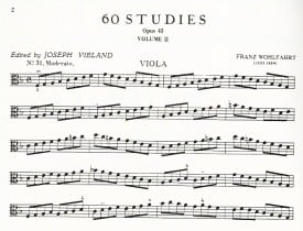 Wohlfahrt: 60 Studies Opus 45 Volume 2 for Viola published by IMC