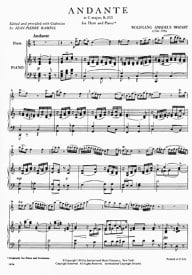Mozart: Andante in C Maj K315 and Rondo in D Maj K184 for Flute published by IMC