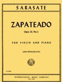 Sarasate: Zapateado Opus 23/2 for Violin published by IMC