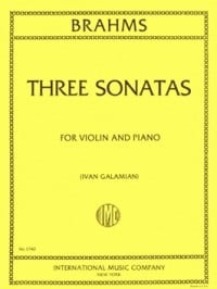 Brahms: 3 Sonatas Opus 78, 100 & 108 for Violin published by IMC