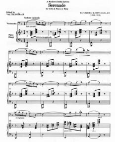 Leoncavallo: Serenade for Cello published by IMC