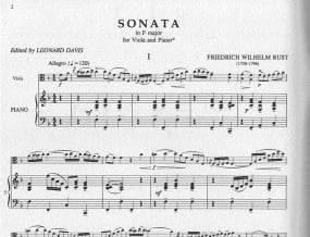 Rust: Sonata in F for Viola published by IMC
