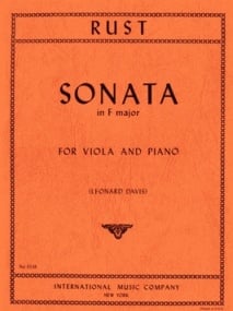 Rust: Sonata in F for Viola published by IMC