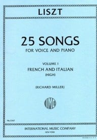 Liszt: Songs For High Voice Volume 1 published by IMC
