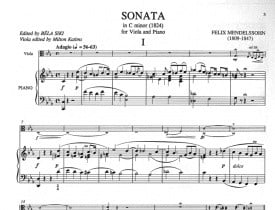 Mendelssohn: Sonata in C Minor for Viola published by IMC