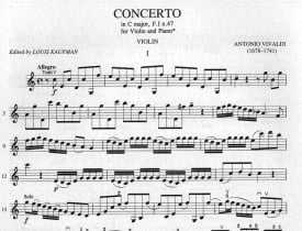 Vivaldi: Concerto in C Opus 9/1 RV181a (from La Cetra) for Violin published by IMC