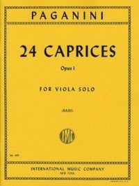 Paganini: 24 Caprices Opus 1 for Viola published by IMC