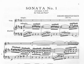 Bach: 6 Sonatas for Viola and Piano Volume 1 BWV 1014-1016 published by IMC