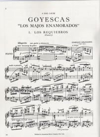 Granados: Goyescas - Los majos enamorados for Piano published by IMC