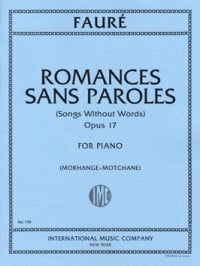 Faure: Songs without Words Opus 17 for Piano published by IMC