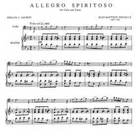 Senaill: Allegro Spiritoso for Cello published by IMC