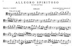 Senaill: Allegro Spiritoso for Cello published by IMC