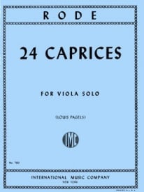 Rode: 24 Caprices for Viola published by IMC