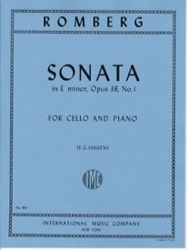 Romberg: Sonata in E Minor Opus 38 No 1 for Cello published by IMC