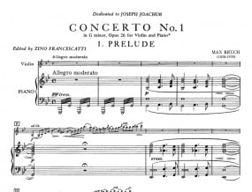 Bruch: Concerto No 1 in G minor Opus 26 for Violin published by IMC