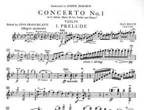 Bruch: Concerto No 1 in G minor Opus 26 for Violin published by IMC
