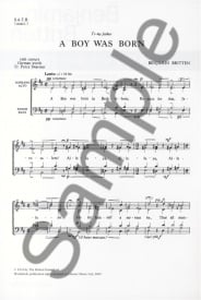 Britten: A Boy Was Born (Theme) SATB published by Chester Music