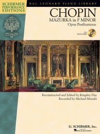 Chopin: Mazurka in F minor Op. post. for Piano published by Schirmer (Book & CD)