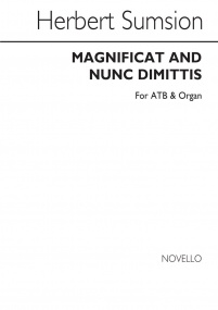 Sumsion: Magnificat & Nunc dimittis in G for ATB voices published by Novello