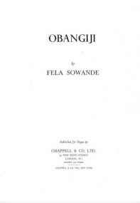 Sowande: Obangiji for Organ published by Faber