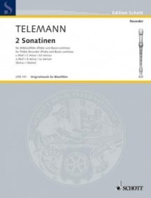 Telemann: 2 Sonatinas for Treble Recorder published by Schott
